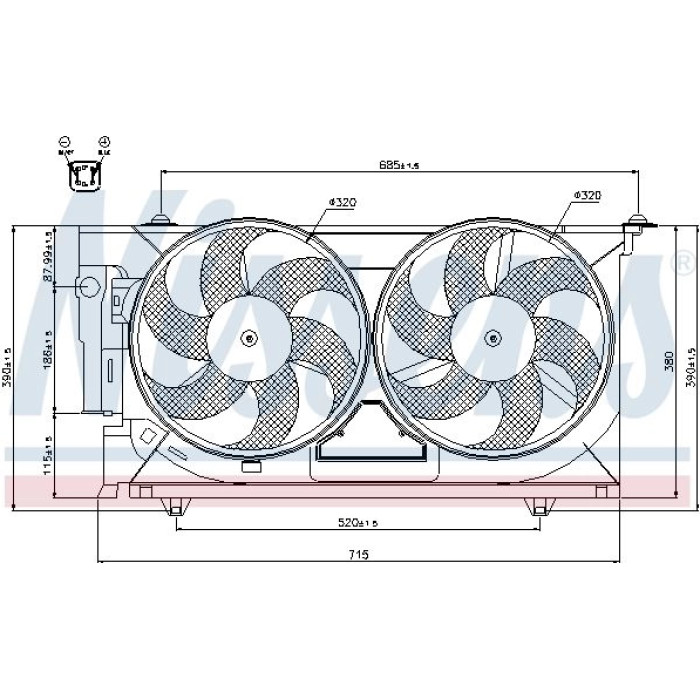 Nissens Kühlerlüfter PKW 85321 Nissens Kühlerlüfter PKW 85321