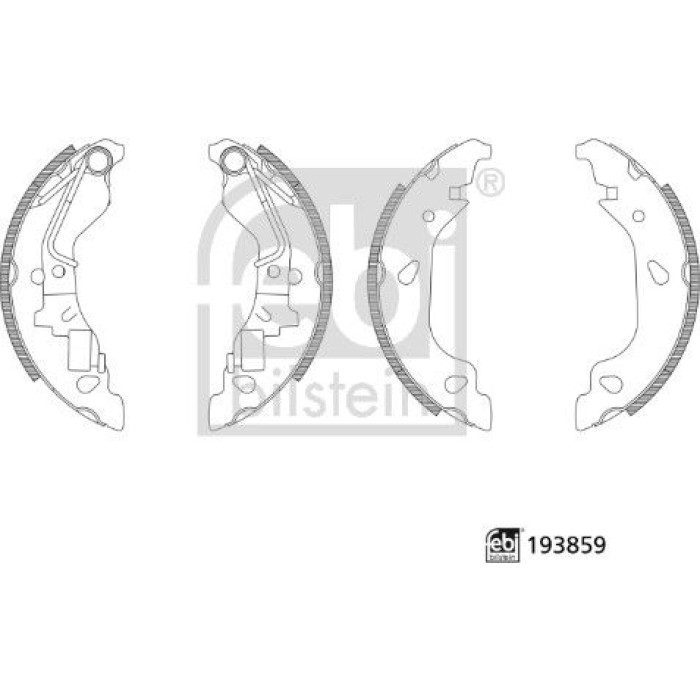 febi Bremsbackensatz 193859 febi Bremsbackensatz 193859