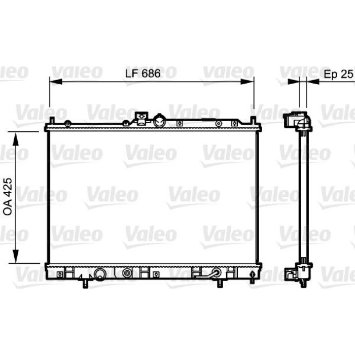 Valeo Motorkühler 735202 Valeo Motorkühler 735202