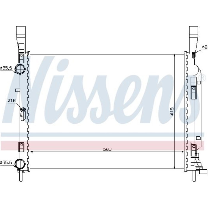 Nissens Wasserkühler PKW 637628 Nissens Wasserkühler PKW 637628