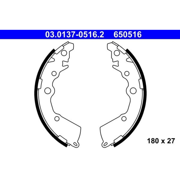ATE Bremsbacken 03.0137-0516.2