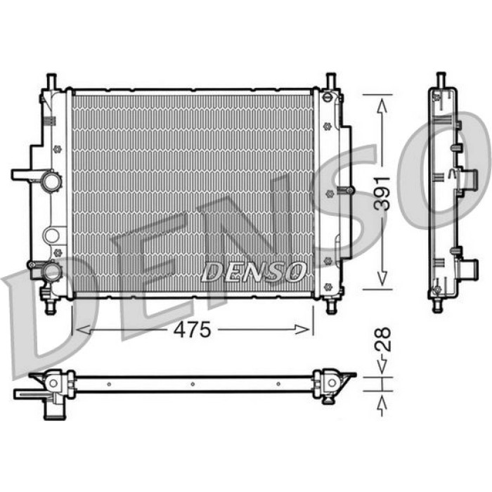Denso Motorkühler DRM09036 Denso Motorkühler DRM09036