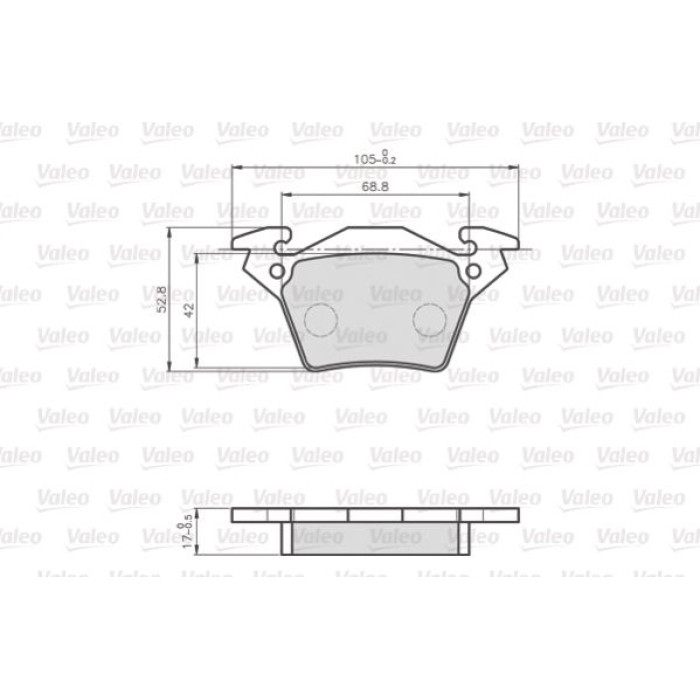 Valeo Bremsbelagsatz 872020 Valeo Bremsbelagsatz 872020