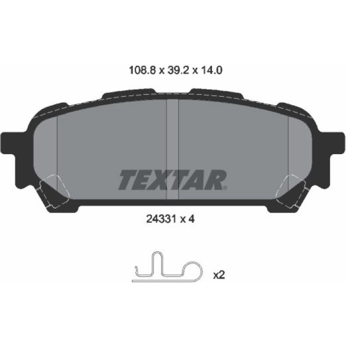 Textar Bremsbelagsatz 2433101 Textar Bremsbelagsatz 2433101