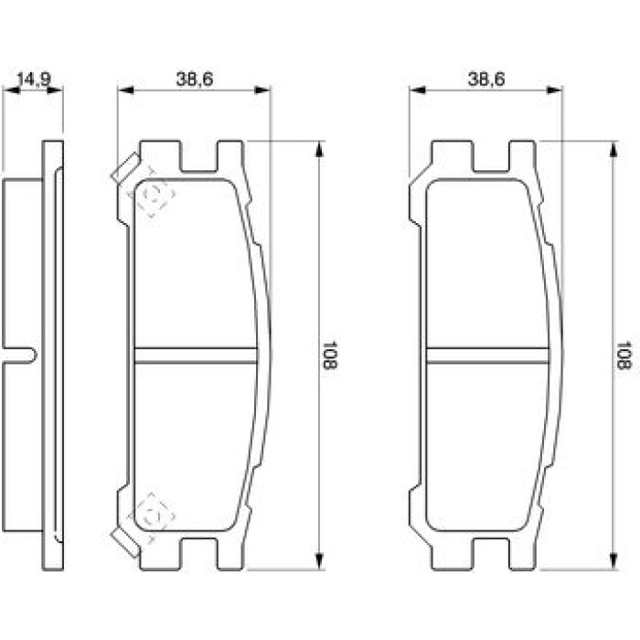 Bosch Bremsbelagsatz 0 986 461 143 Bosch Bremsbelagsatz 0 986 461 143