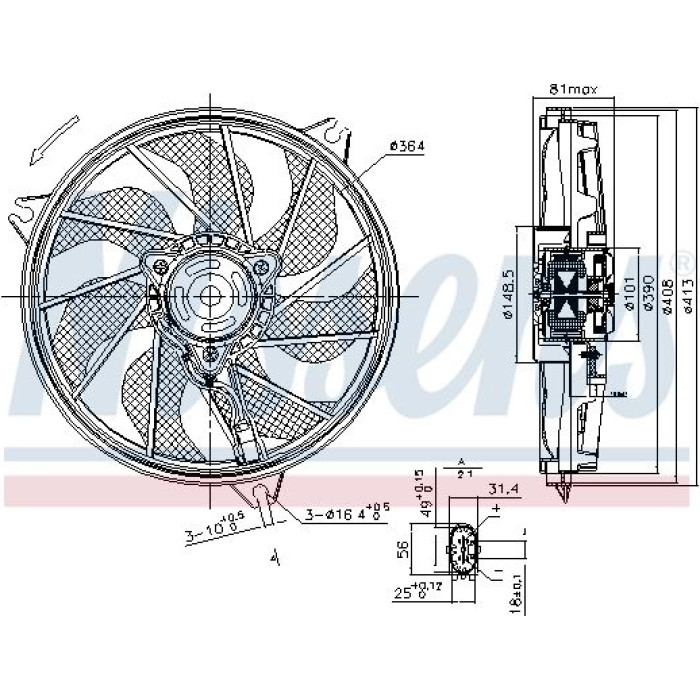 Nissens Kühlerlüfter PKW 85662 Nissens Kühlerlüfter PKW 85662