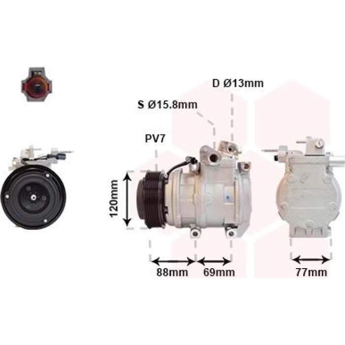 Van Wezel Klimakompressor 8300K117 Van Wezel Klimakompressor 8300K117