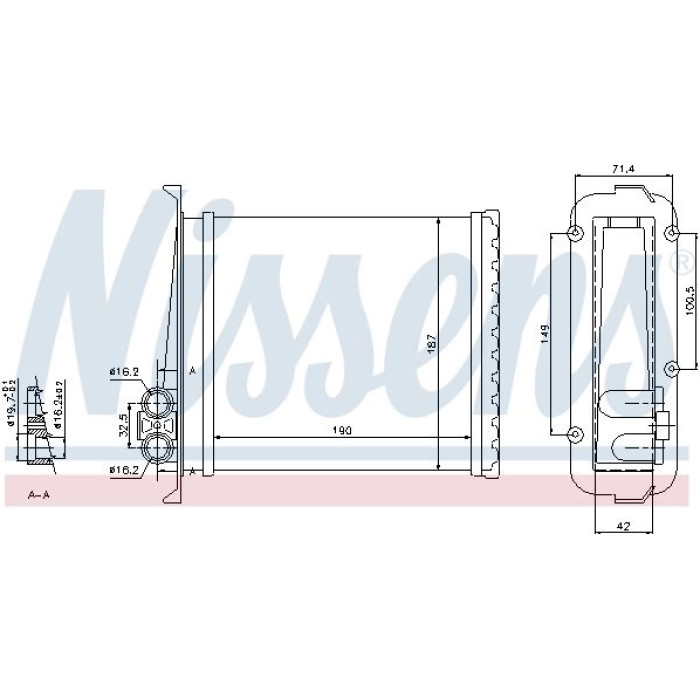 Nissens Heizungskühler PKW 73640 Nissens Heizungskühler PKW 73640