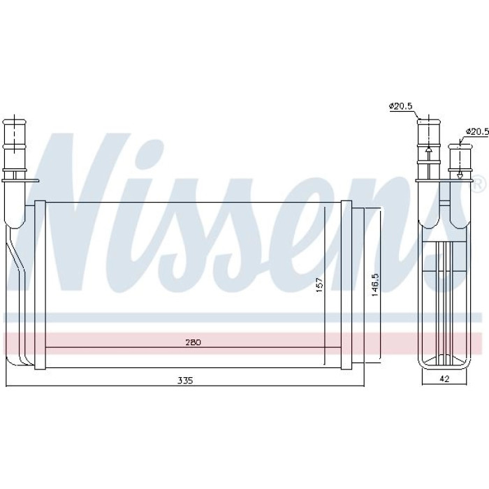 Nissens Heizungskühler PKW 70011 Nissens Heizungskühler PKW 70011