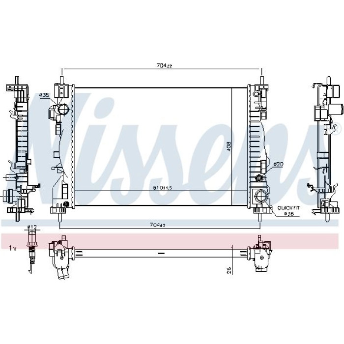 Nissens Wasserkühler PKW 60062 Nissens Wasserkühler PKW 60062
