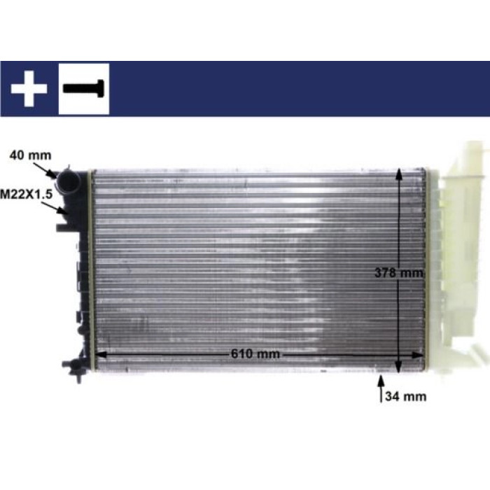 MAHLE Kühler, Motorkühlung CR 481 000S MAHLE Kühler, Motorkühlung CR 481 000S