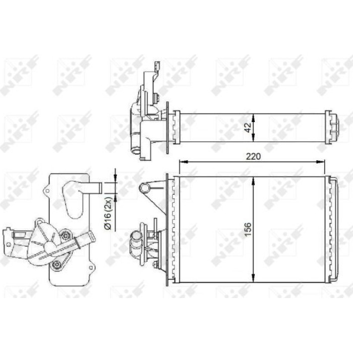 NRF Heizungskühler 54281 NRF Heizungskühler 54281