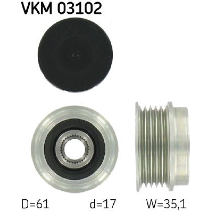 VKM 03102 SKF Generatorfreilauf 03102 VKM 03102 SKF Generatorfreilauf 03102