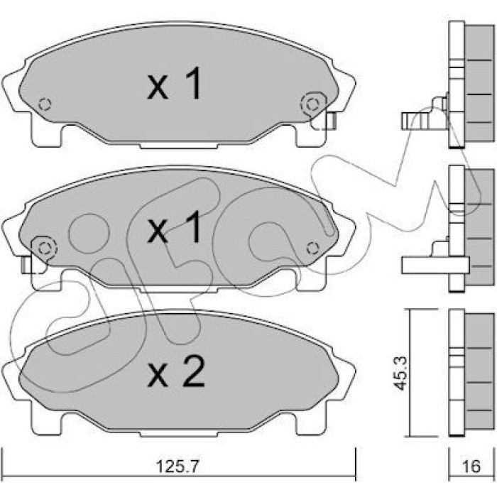 CIFAM Bremsbelagsatz, Scheibenbremse 822-379-0 CIFAM Bremsbelagsatz, Scheibenbremse 822-379-0