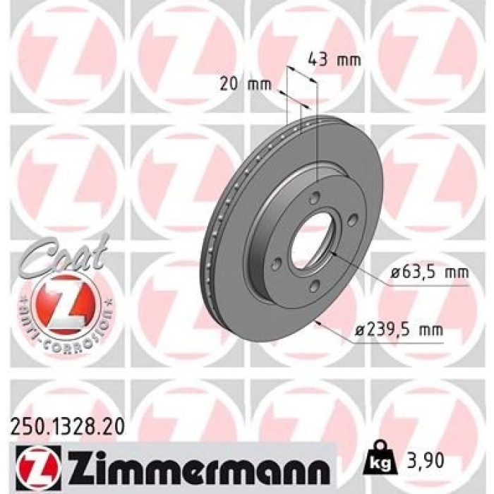 Zimmermann Bremsscheibe 250.1328.20 Zimmermann Bremsscheibe 250.1328.20