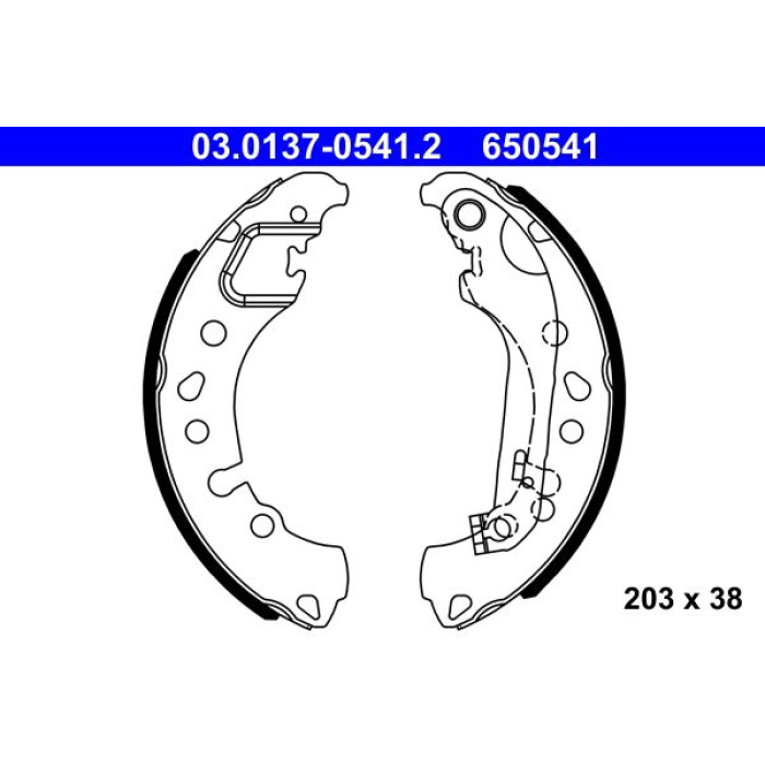 ATE Bremsbackensatz 03.0137-0541.2 ATE Bremsbackensatz 03.0137-0541.2