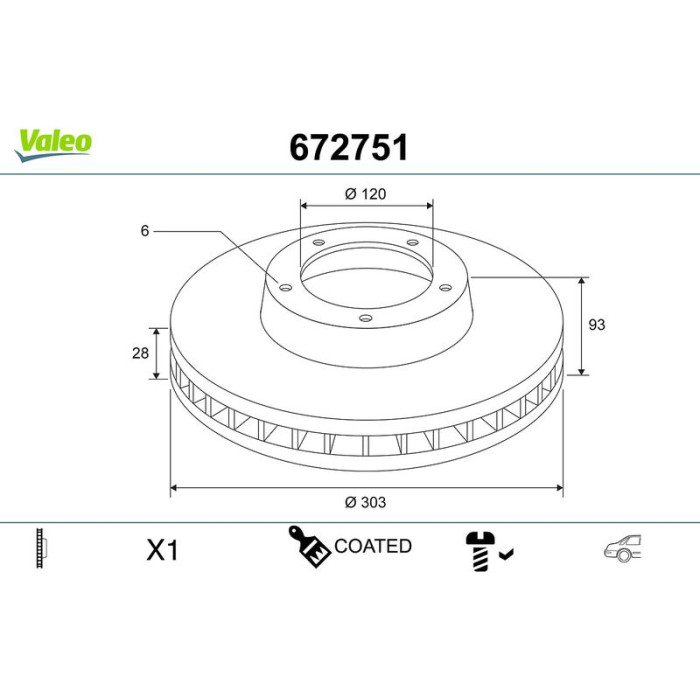 Valeo Bremsscheibe 672751 Valeo Bremsscheibe 672751