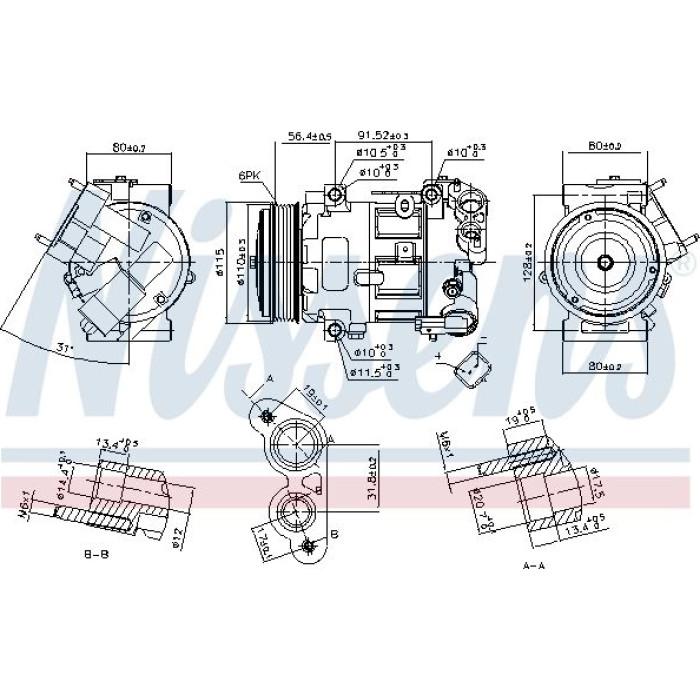 890324 Nissens Klimakompressor PKW 890324 890324 Nissens Klimakompressor PKW 890324