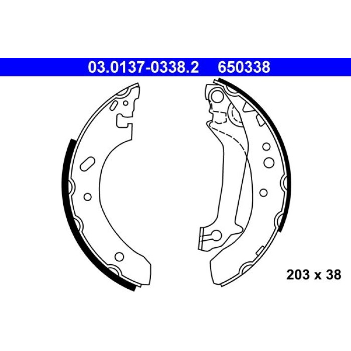 ATE Bremsbacken 03.0137-0338.2
