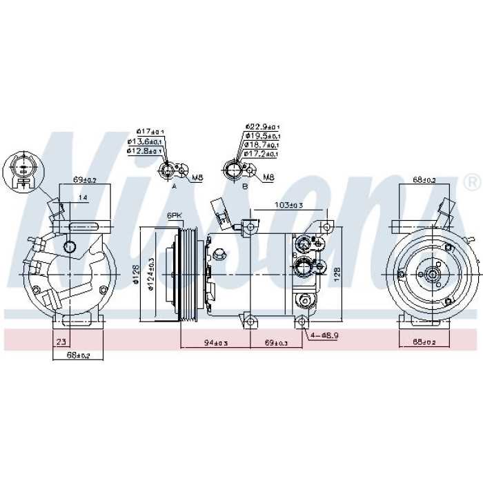 Nissens Klimakompressor PKW 890176 Nissens Klimakompressor PKW 890176