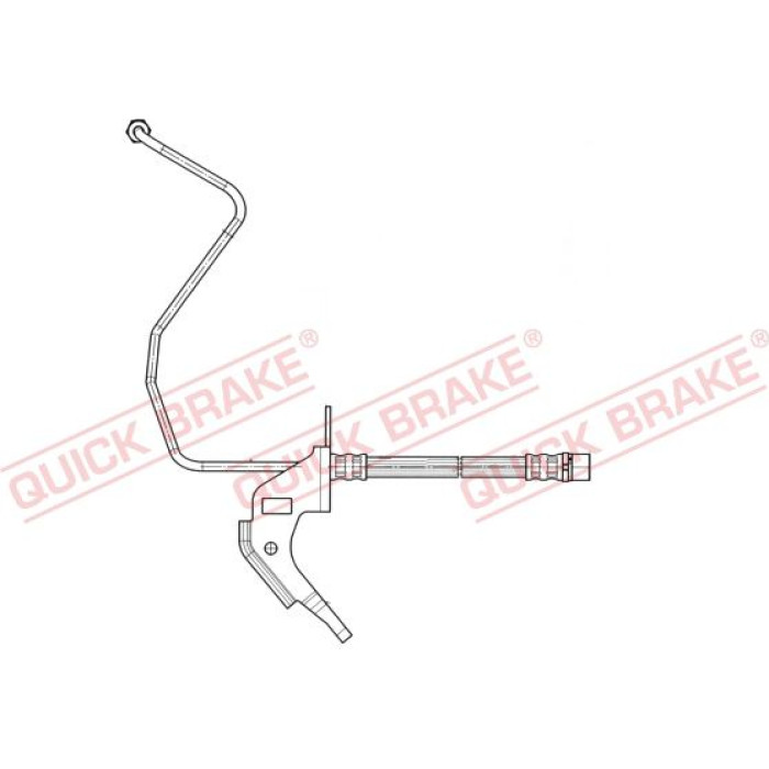 Quick Brake PHD563 Bremsschlauch Hinterachse links inkl. Rohrleitung 35.913