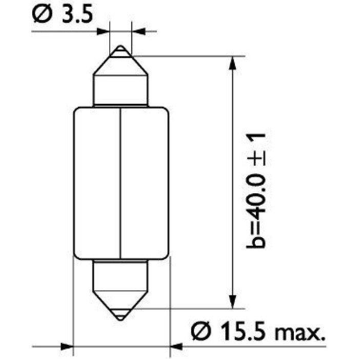 13850CP PHILIPS Soffittenlampe 24 V 15 W SV8,5 - 13850CP - l 13850CP PHILIPS Soffittenlampe 24 V 15 W SV8,5 - 13850CP - l