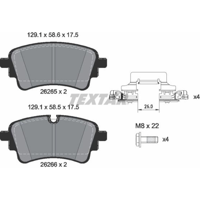 Textar Bremsbelagsatz 2626501