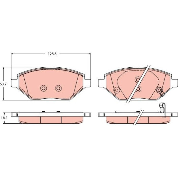 TRW Bremsbelagsatz GDB2425