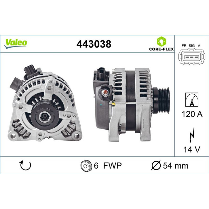 Valeo Lichtmaschine 443038 Valeo Lichtmaschine 443038