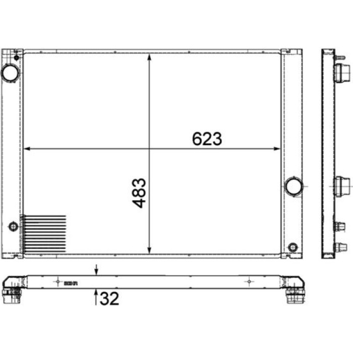 Kühler, Motorkühlung CR 1682 000P Kühler, Motorkühlung CR 1682 000P