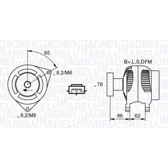 Magneti Marelli Lichtmaschine 063731475010 Magneti Marelli Lichtmaschine 063731475010