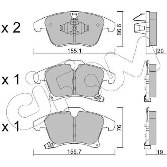 CIFAM Bremsbelagsatz, Scheibenbremse 822-1039-0 CIFAM Bremsbelagsatz, Scheibenbremse 822-1039-0