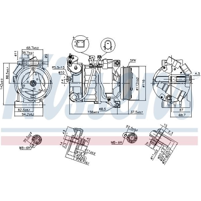 Nissens Klimakompressor PKW 89350 Nissens Klimakompressor PKW 89350