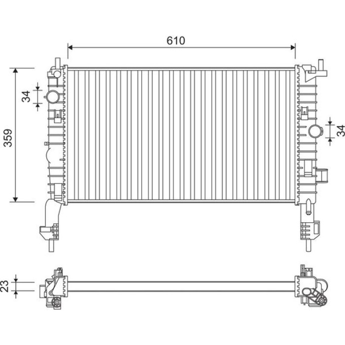 Valeo Motorkühler 734384 Valeo Motorkühler 734384