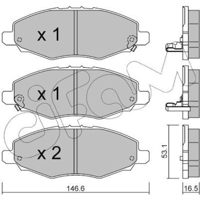 CIFAM Bremsbelagsatz, Scheibenbremse 822-798-0