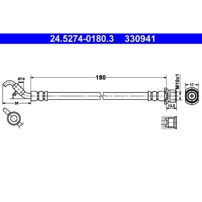 ATE Bremsschlauch 24.5274-0180.3