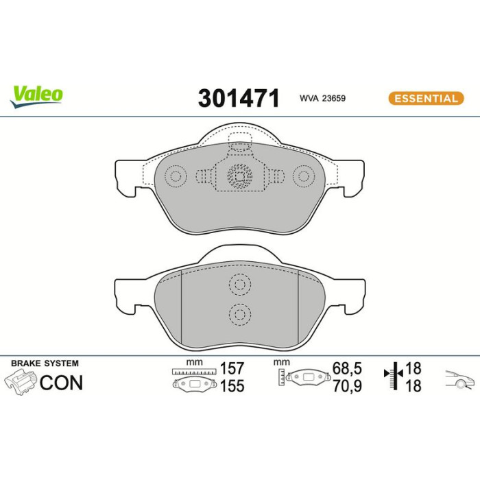 Valeo Bremsbelagsatz 301471