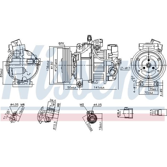 Nissens Klimakompressor PKW 890921 Nissens Klimakompressor PKW 890921