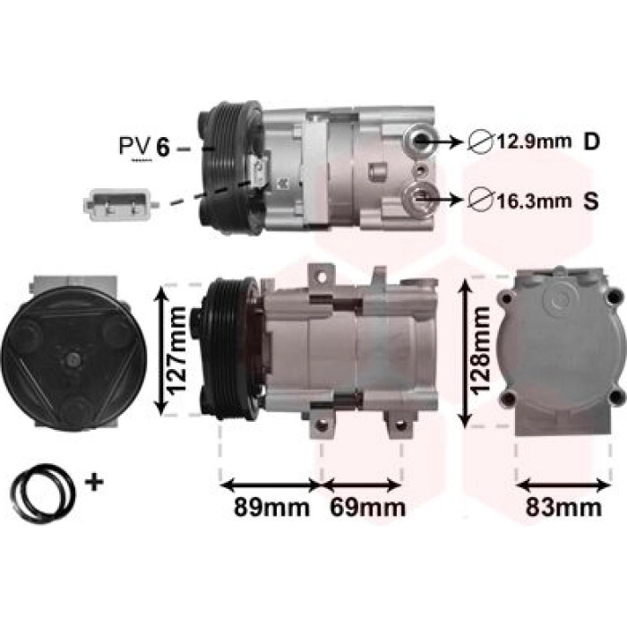 1800K322 Van Wezel Klimakompressor 1800K322 1800K322 Van Wezel Klimakompressor 1800K322