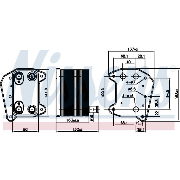 Nissens Ölkühler PKW 90974 Nissens Ölkühler PKW 90974