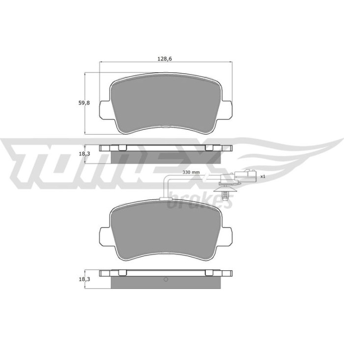 TX 16-48 TOMEX brakes Bremsbelagsatz, Scheibenbremse TX 16-48 TX 16-48 TOMEX brakes Bremsbelagsatz, Scheibenbremse TX 16-48