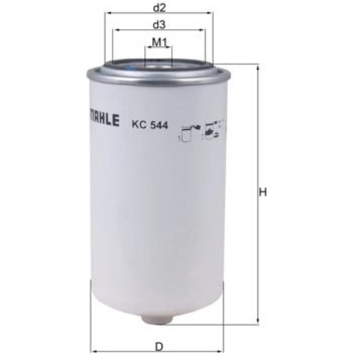 MAHLE Kraftstofffilter KC 544 MAHLE Kraftstofffilter KC 544