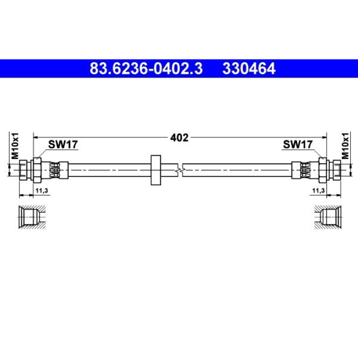 ATE Bremsschlauch 83.6236-0402.3 ATE Bremsschlauch 83.6236-0402.3