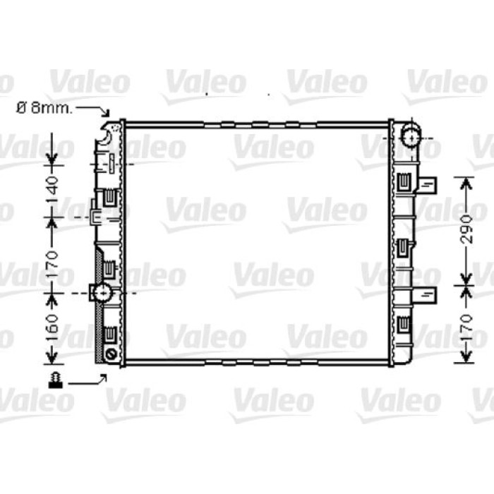 Valeo Motorkühler 733422 Valeo Motorkühler 733422