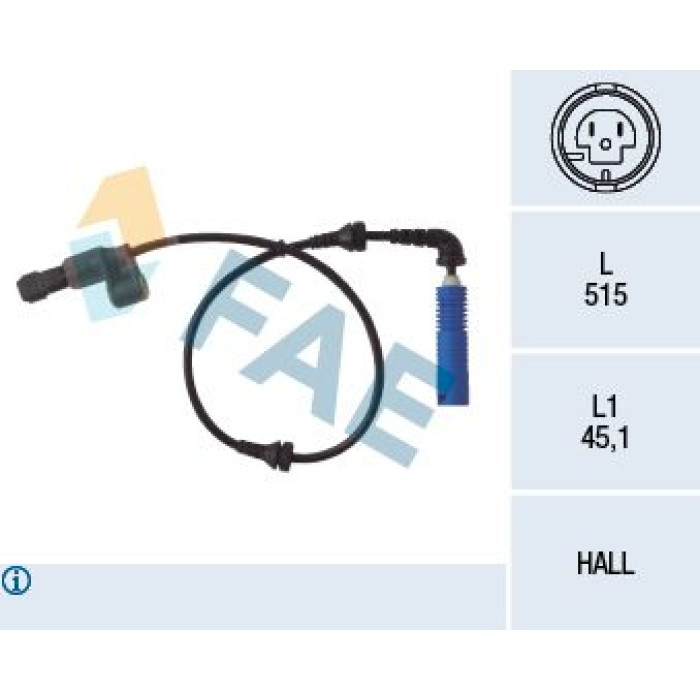 FAE Sensor, Raddrehzahl 78033 FAE Sensor, Raddrehzahl 78033