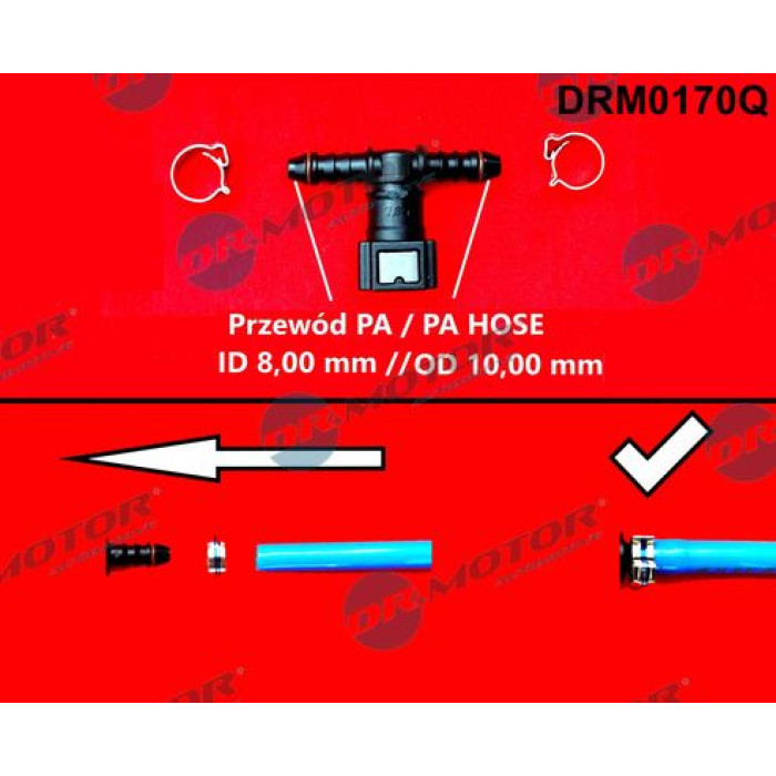 DR.MOTOR Schlauchverbinder, Kraftstoffschlauch DRM0170Q DR.MOTOR Schlauchverbinder, Kraftstoffschlauch DRM0170Q