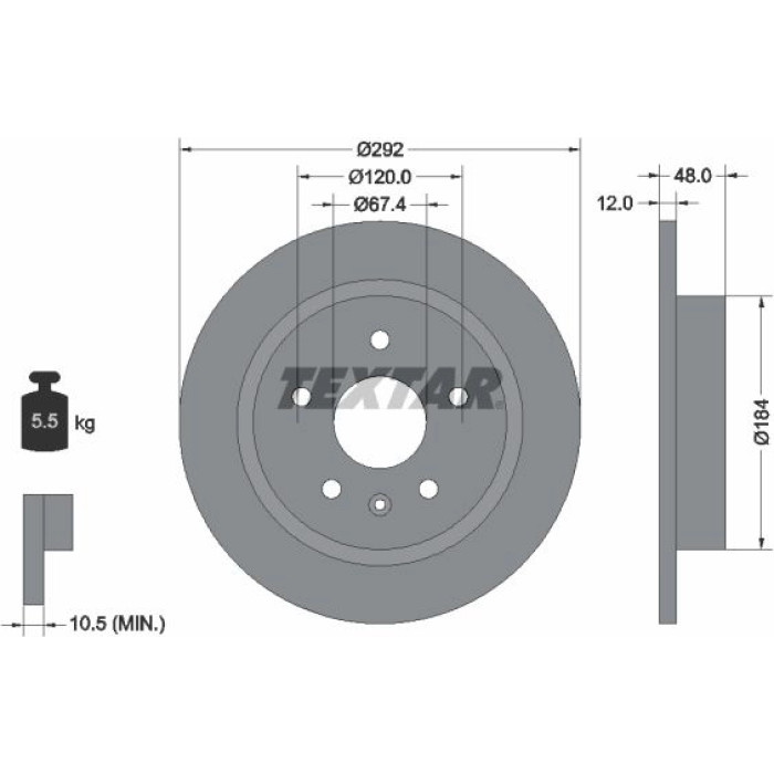 Textar Bremsscheibe 92222903 – Felge 16 Textar Bremsscheibe 92222903 – Felge 16
