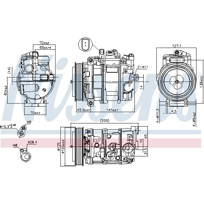 Nissens Klimakompressor PKW 890191 Nissens Klimakompressor PKW 890191