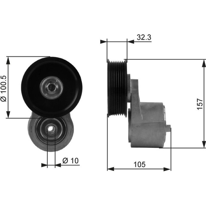Gates Spannrolle T38245 Gates Spannrolle T38245