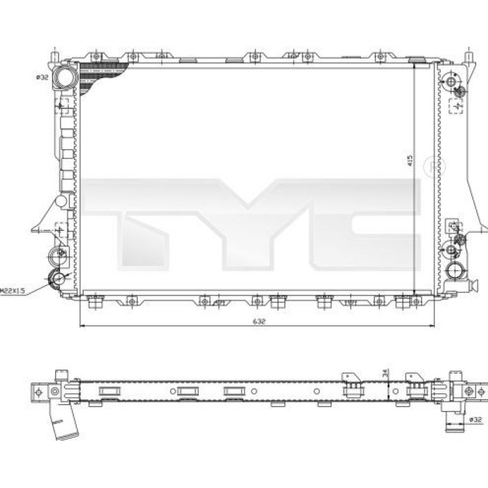 TYC Motorkühler 702-0029-R TYC Motorkühler 702-0029-R